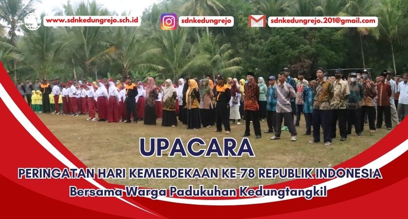 Upacara Bendera di Lapangan Kedungrejo: Semangat HUT ke-78 RI Tetap Berkobar Meski Hujan