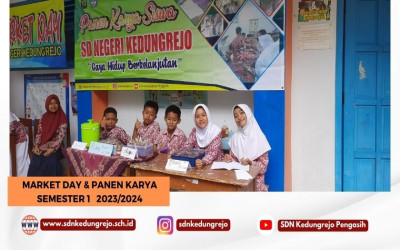 SDN Kedungrejo Sukses Gelar Market Day dan Panen Karya: Anak-anak Tampil Gemilang dengan Kreativitas dan Kebersamaan