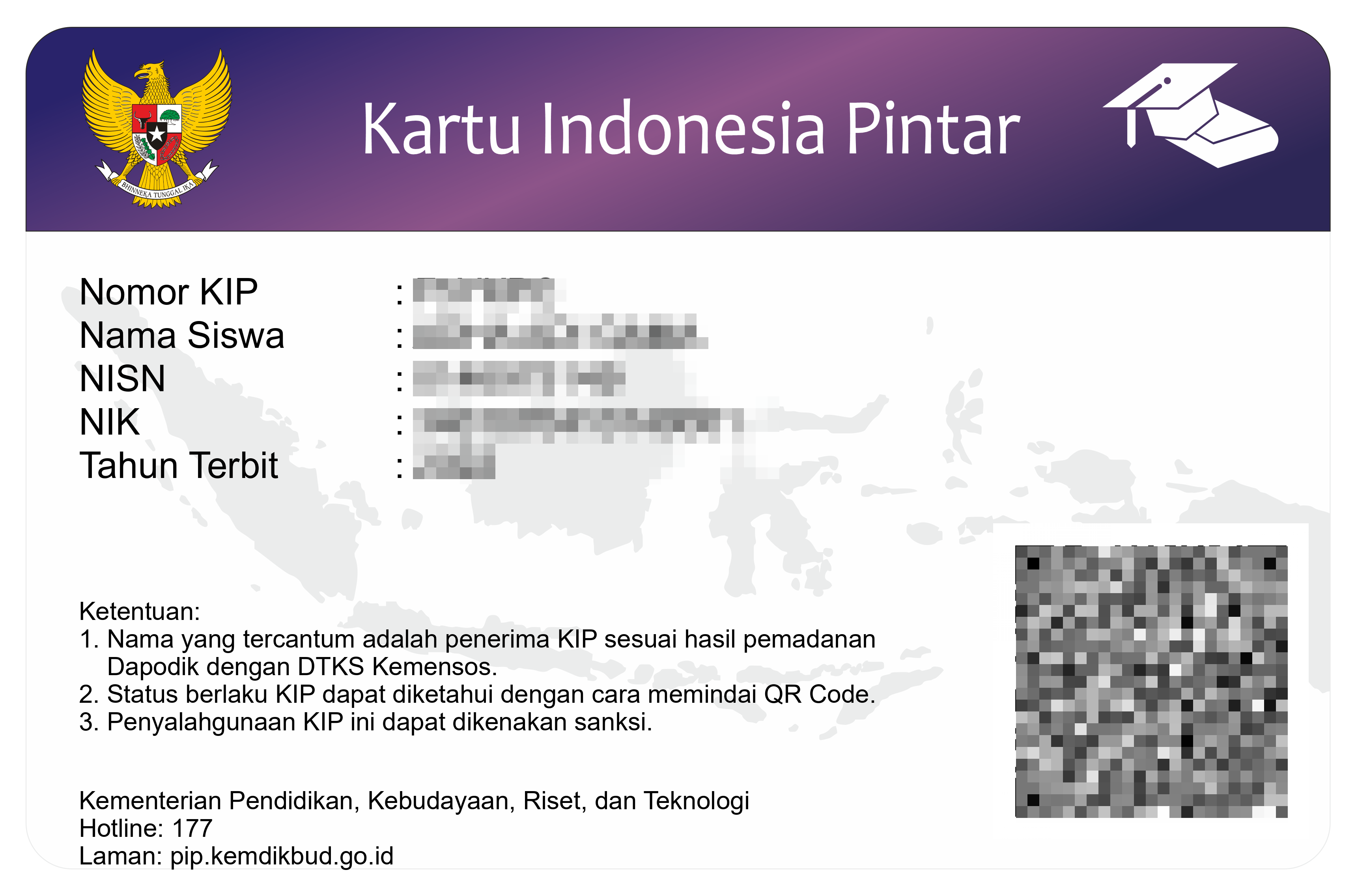 Contoh Kartu PIP Digital